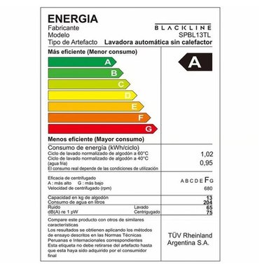 LAVADORA BLACKLINE CARGA SUPERIOR 13KG SPBL13TL GRIS - 6