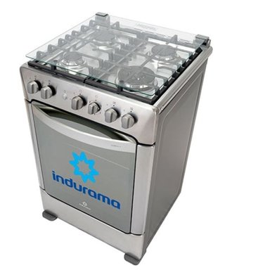 COCINA INDURAMA A GAS DE 4 HORNILLAS FLORENCIA ZAFIRO CROMA - 5
