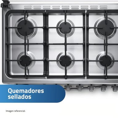 COCINA INDURAMA 6 HORNILLAS CATALUÑA CROMA - 3
