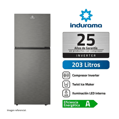 REFRIGERADORA INDURAMA TOP FREEZER T CROMA RI-359I 203L