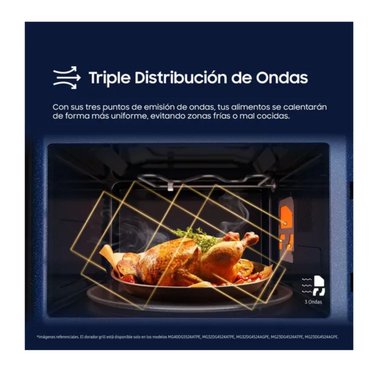 MICROONDAS SAMSUNG 32L MG32DG4524AGPE CHEF CON DORADOR - 6