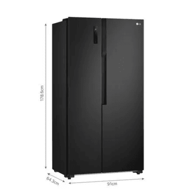 REFRIGERADORA LG SIDE BY SIDE NO FROST GS51MPD 509 L MULTI AIR FLOW NEGRO - 2