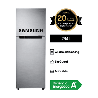 REFRIGERADORA SAMSUNG RT22FARADS8 234LT PLATEAD