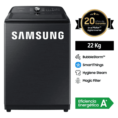 LAVADORA SAMSUNG 22KG WA22A8377GVPE BUBBLE SMART