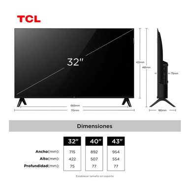 Televisor TCL 32 QLED Full HD Smart TV 32S5K Google TV - 3