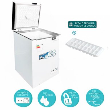 WOLFF - CONGELADORA DE 100L WF100 + BANDEJA DE CUBITOS PARA HIELO