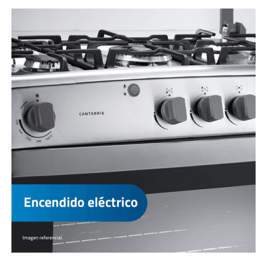 COCINA INDURAMA CANTABRIA 5 HORNILLAS CROMA - 5