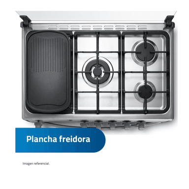 COCINA INDURAMA CANTABRIA 5 HORNILLAS CROMA - 7