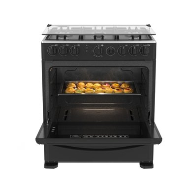 COCINA A GAS MABE 6 QUEMADORES CMP3020FN1 NEGRO - 6