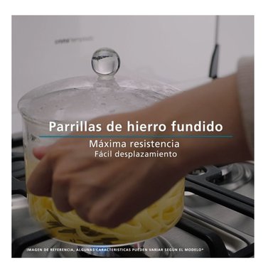 COCINA A GAS MABE 6 QUEMADORES CMP3020FN1 NEGRO - 7