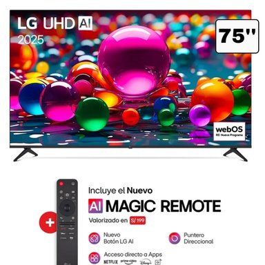 TELEVISOR LG 75 75UA8050PSA UHD 4K SMART TV THINQ AI  2025