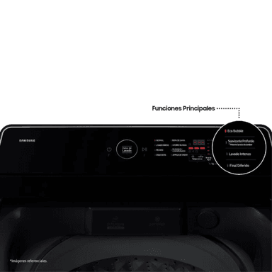 LAVADORA SAMSUNG 19KG ECOBUBBLE WA40F19E7CPE GRIS GRAFITO - 4