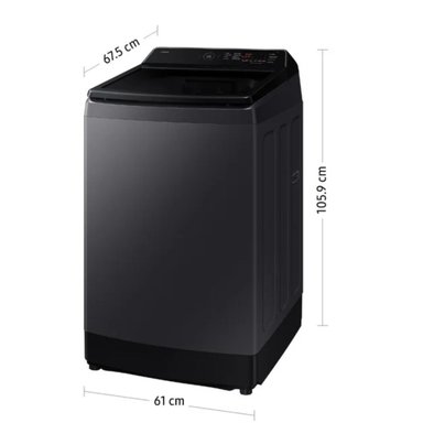 LAVADORA SAMSUNG 13KG ECOBUBBLE WA40F13E4CPE GRIS GRAFITO - 3