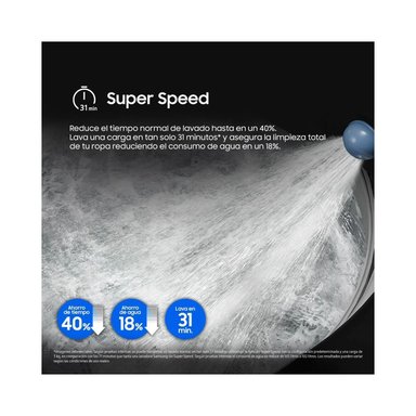 LAVADORA SAMSUNG AI WASH ECOBUBBLE™ 21KG NEGRA WA80F21B9BPE - 7