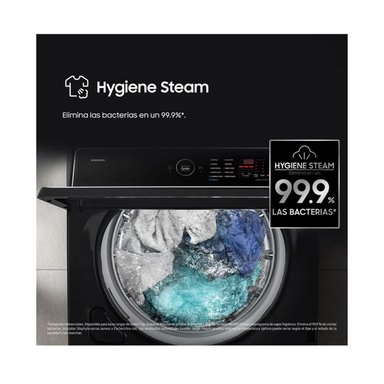 LAVADORA SAMSUNG AI WASH ECOBUBBLE™ 21KG NEGRA WA80F21B9BPE - 9