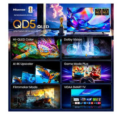 TELEVISOR HISENSE SMART TV 55 QLED 4K UHD 55QD5SV - 4