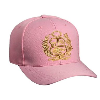 VERANO - GORROS - GENERICO - GORRO ROSADO CON ESCUDO DORADO PERU