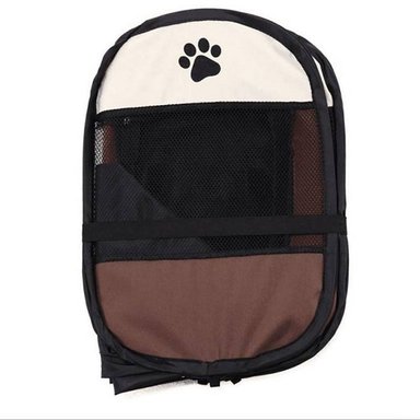 MASCOTAS - CORRAL PLEGABLE PARA MASCOTAS MARRÓN TALLA M - 2