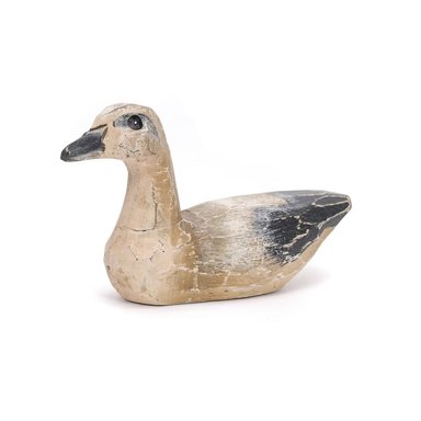 VERANO - AVE MARINA DECORATIVA DE MADERA CON COLORES CREMAS - 16.5CM