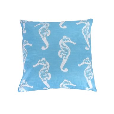 VERANO - FUNDA DE COJÍN DE 43×43 – DISEÑO CABALLITOS DE MAR