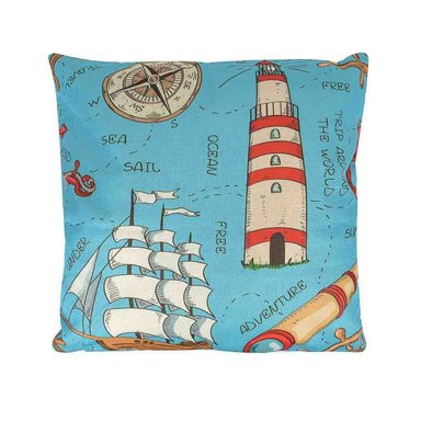 VERANO - FUNDA DE COJÍN DE 43×43 – MIX FIGURAS NÁUTICAS