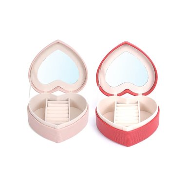 SAN VALENTIN - JOYERO DE CUERO ARTIFICIAL - MODELO CORAZÓN