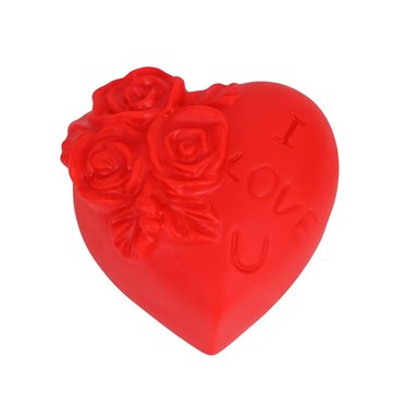 SAN VALENTIN - VELA DE PLÁSTICO LED DISEÑO CORAZÓN Y LUZ INTERIOR ROJO