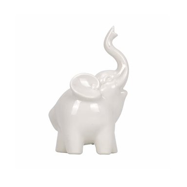 SAN VALENTIN - ADORNO DE PORCELANA COLOR BLANCO - MODELO ELEFANTE