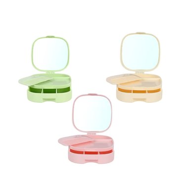 SAN VALENTIN - ORGANIZADOR DE BELLEZA CON ESPEJO Y PEINETA - 02 COLORES