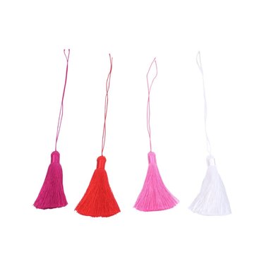 SAN VALENTIN - BORLAS DE POLIÉSTER - SET DE 06PZS - COLORES VARIADOS