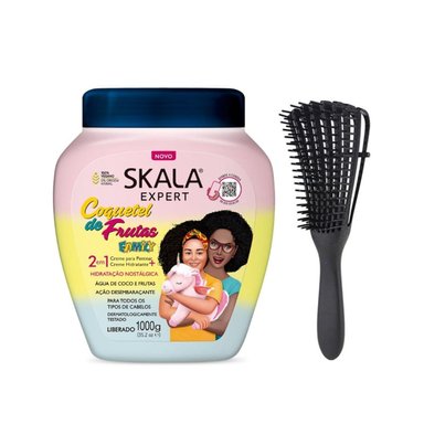 TRATAMIENTO CAPILAR SKALA COQUETEL FRUTAS FAMILY 1 KG + CEPILLO FLEXIBLE - 1