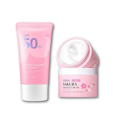 BLOQUEADOR LAIKOU SPF50 SAKURA + CREMA HIDRATANTE 50G - 1