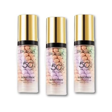 PACK 3 BLOQUEADOR BIOAQUA HIDRATANTE CON BASE SPF50 40G - 1