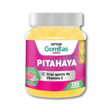 PITAHAYA CON VITAMINA E PARA ADULTOS 130 GOMITAS - SOTTCOR