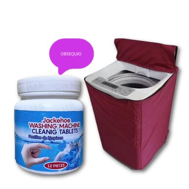 FUNDA DE LAVADORA VINO 16-22 KG + LIMPIADOR DE LAVADORA