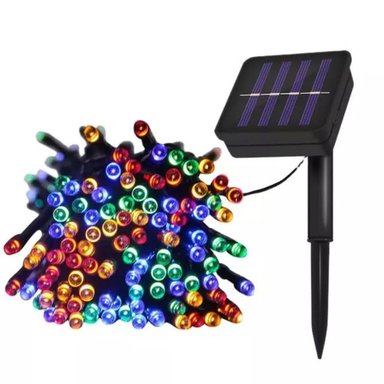 GUIRNALDA LUZ NAVIDEÑACON PANEL SOLAR 10M-MULTICOLOR - 1