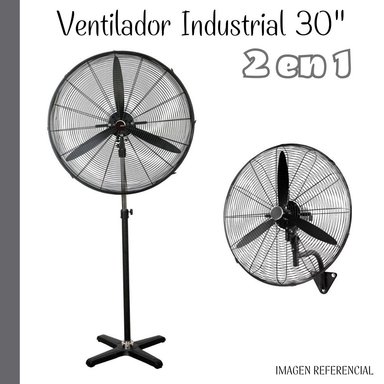 VENTILADOR DE PIE IK849315 240 WATTS INDUSTRIAL 30" 2 EN 1
