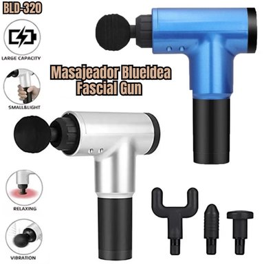 MASAJEADOR FACIAL BLD-320 MUSCULAR GUN AZUL/PLOMO
