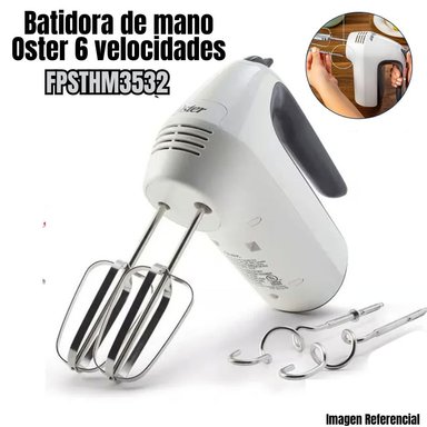 BATIDORA DE MANO OSTER DW-FPSTHM3532 CON 6 VELOCIDADES Y FUNCIÓN TURBO 250 WATTS