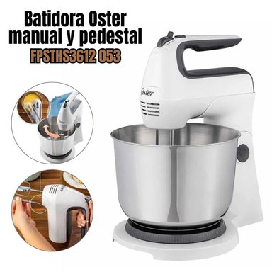 BATIDORA OSTER DW-FPSTHS3612B MANUAL Y PEDESTAL CON TAZON DE ACERO