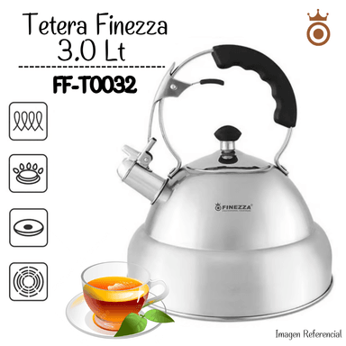 TETERA FINEZZA DE ACERO INOXIDABLE DE 3.0 LTS - FF-T0032-IN