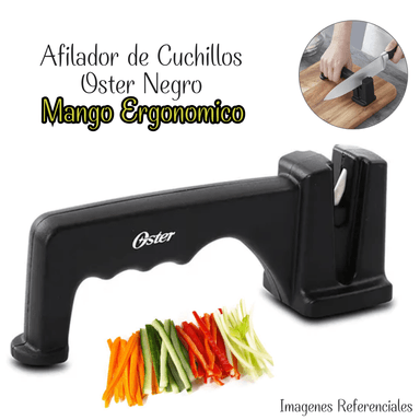 AFILADOR DE CUCHILLOS MANGO ERGONOMICO NEGRO OSTER