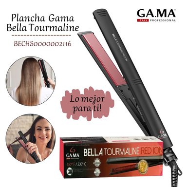 PLANCHA ALISADORA GAMA BELLA TOURMALINE RED ION ON OF