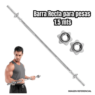 BARRA RECTA CROMADA DE 1.50 METROS