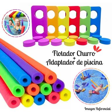 FLOTADOR CHURRO DE PISCINA  + ADAPTADOR - 1