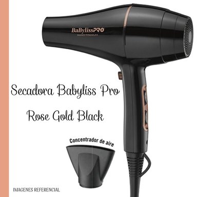 SECADORA CABELLO BABYLISS PRO PROFESIONAL NANO TITANIUM ROSE BLACK
