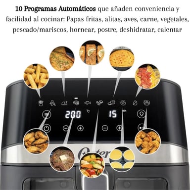FREIDORA DE AIRE OSTER CKSTAF60WDDF 6LT DIGITAL - 4