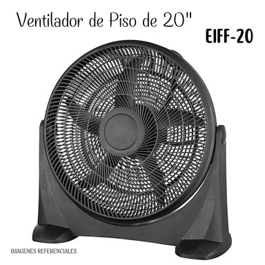 VENTILADOR DE PIE PISO EIFF-20 95 WATTS 20" NEGRO