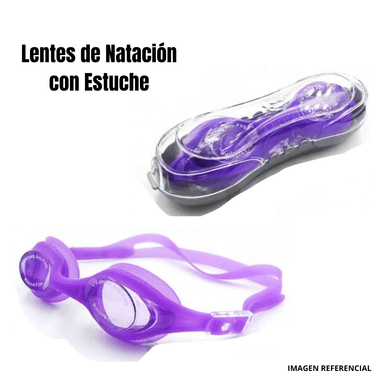 LENTES NATACIÓN LT-EST-UV-M CON ESTUCHE PROTECCION UV MR - 1
