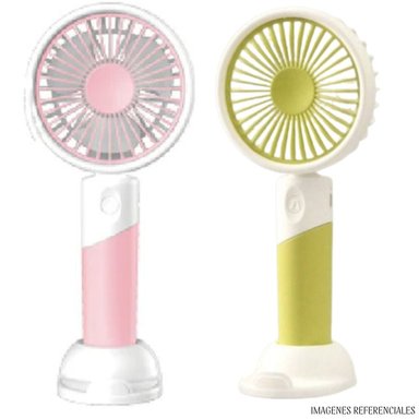 MINI VENTILADOR PORTATIL ZB100RV RECARGABLE SOPORTE - 2